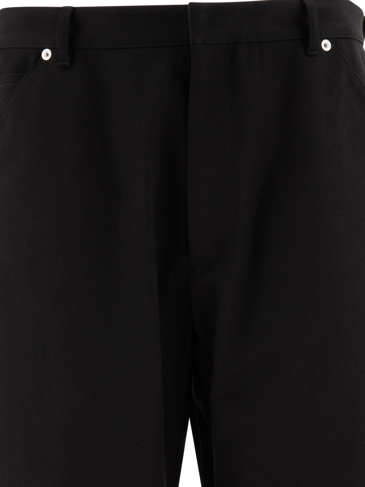 PRADA Black   Trousers with triangle logo